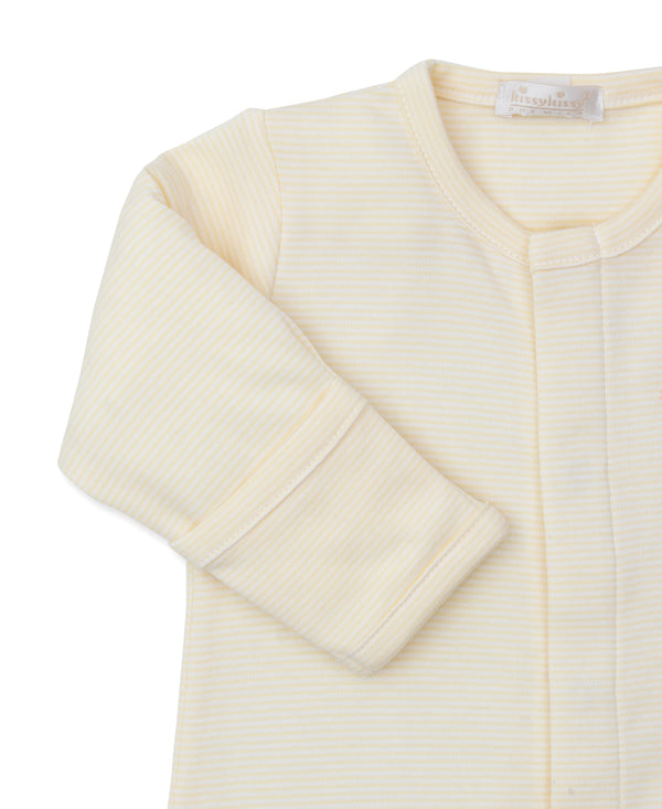 Premier Baby Duckling Hand Emb. Conv. Gown- Yellow Stripe