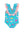 Ruffle V-Back One Piece- Neon Pool Party