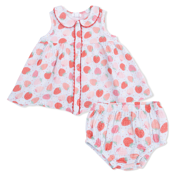 Strawberry Bliss Jill Dress Sleeveless W/ Bloomer
