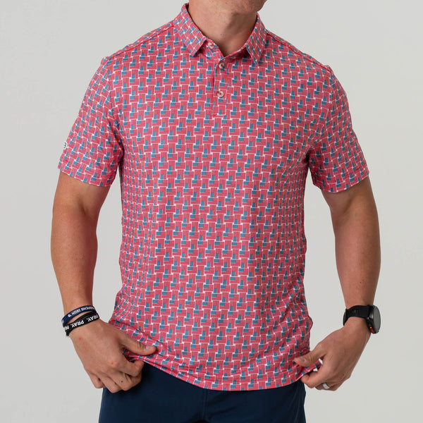 Performance Polo- American Flag Print (Men's)