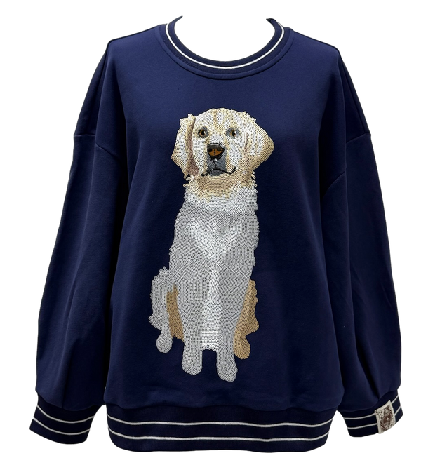 Navy Golden Retriever Sweatshirt- (Women's)