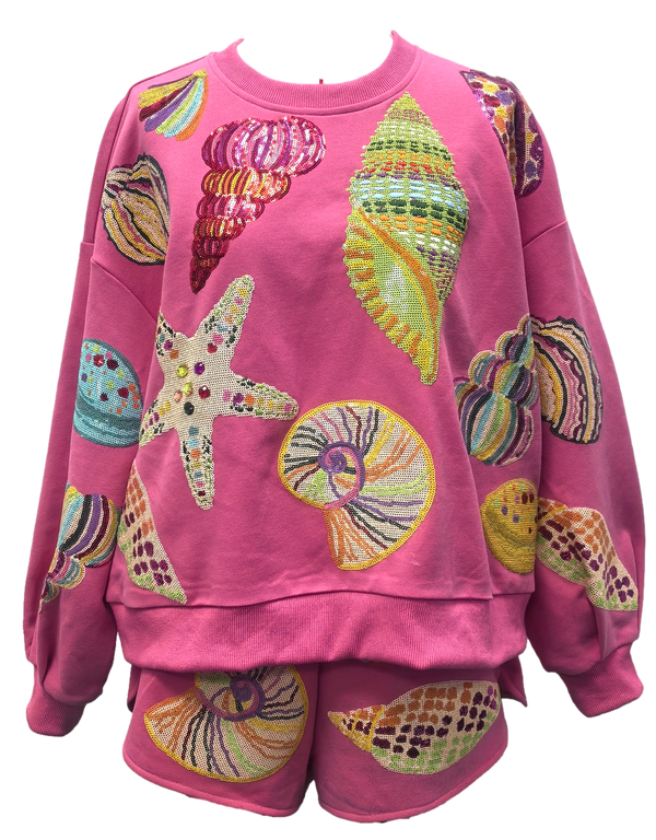 Pink Multi Shell Sweatshirt- (Women's)