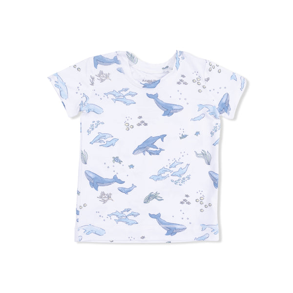Watercolor Blue Whales Loungewear Short Set