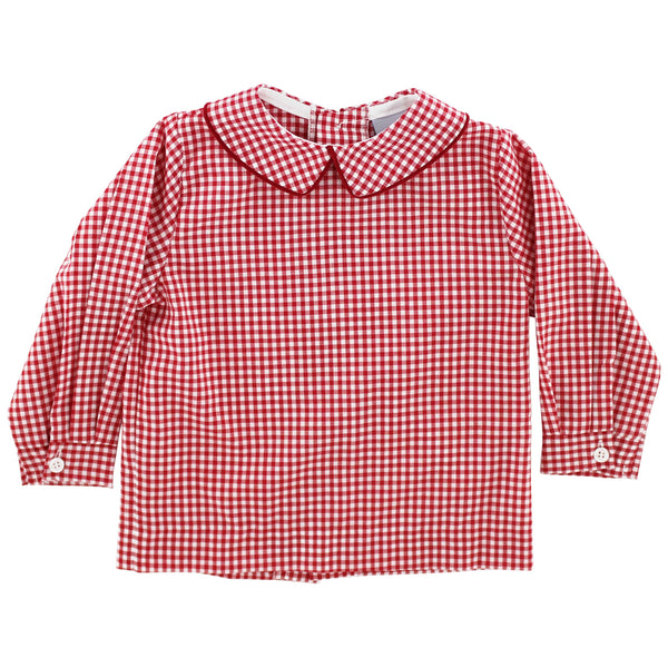 Red Check Piped Shirt
