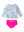 Scalloped L/S Rash Guard 2-Piece- Tropical Resort