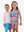 Racerback Flutter Tankini 2-Piece Swimsuit- Neon Ocean Coral
