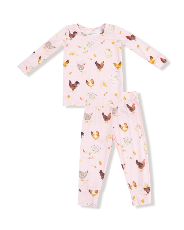 Collector Chickens L/S Loungewear Set- Light Pink
