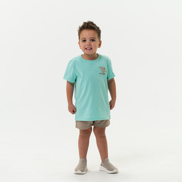 Youth Tee- Mallard Camo Dog- Island Reef