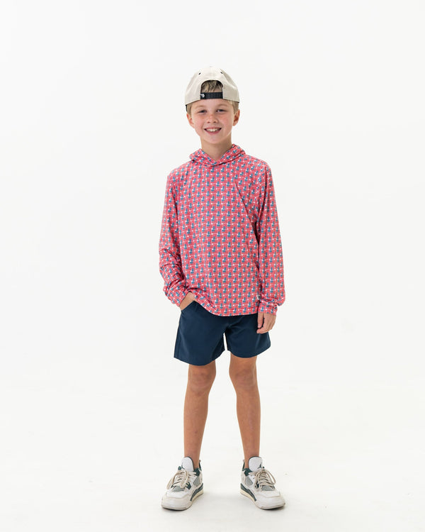 Youth Performance Hoodie- American Flag Print