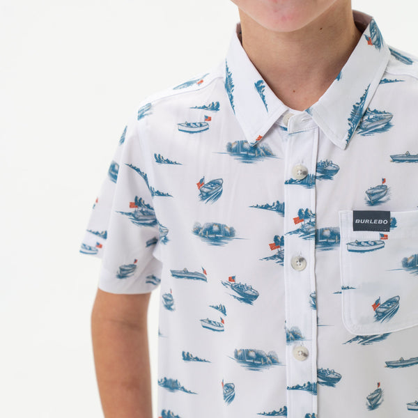 Youth Performance Button Up- Lake Weekend