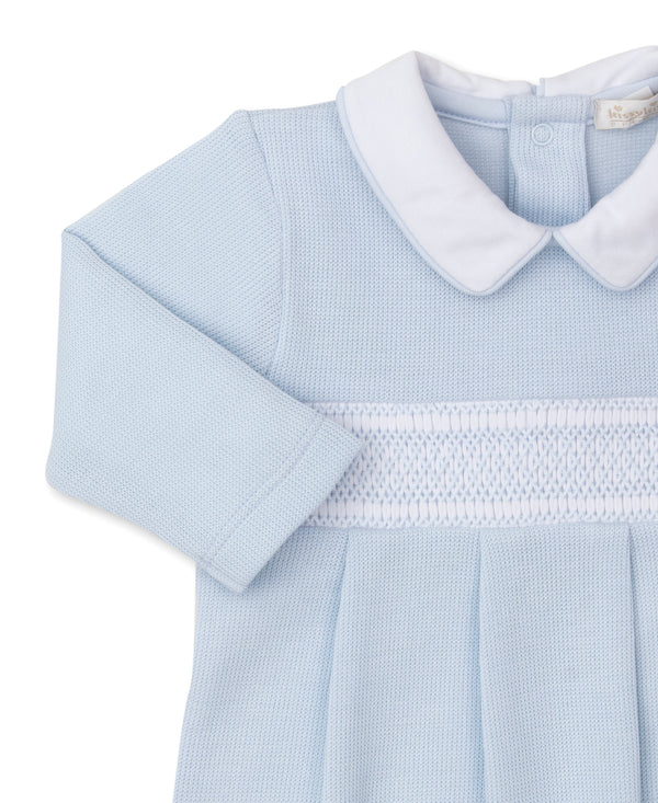 Hand Smocked Sack- Light Blue