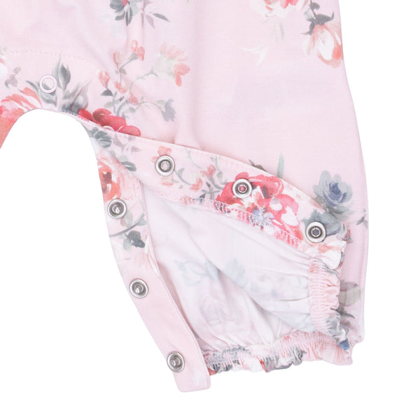 Painterly Rose Bouquets Ruffle Romper