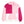 Color Block Pullover- Pink & Cranberry Quilted Trellis