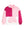 Color Block Pullover- Pink & Cranberry Quilted Trellis