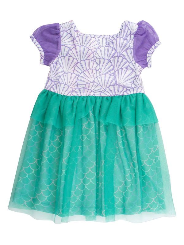 Magical Mermaid Dress-Up Puff Sleeve Nightgown
