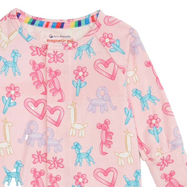 Party Animals Glow In The Dark Convertible Coverall- Pink