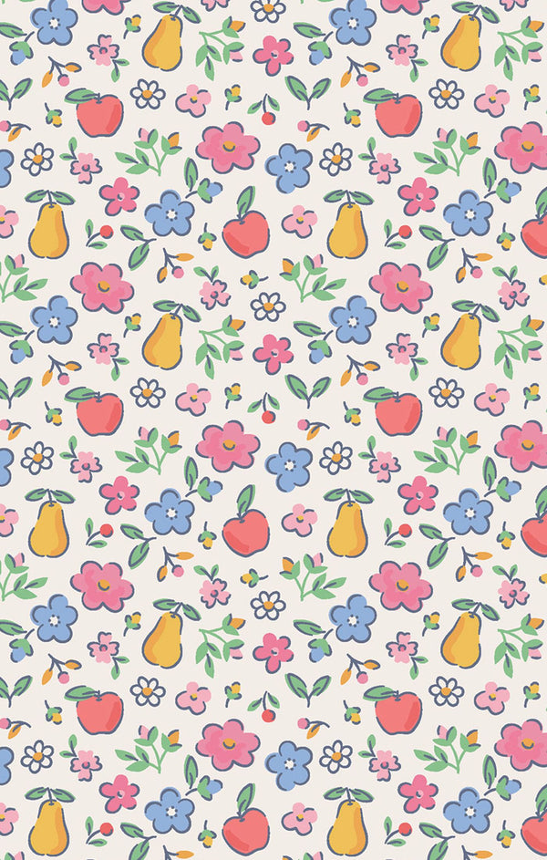 Fall Fruit Floral 2 Way Zipper Ruffle Footie