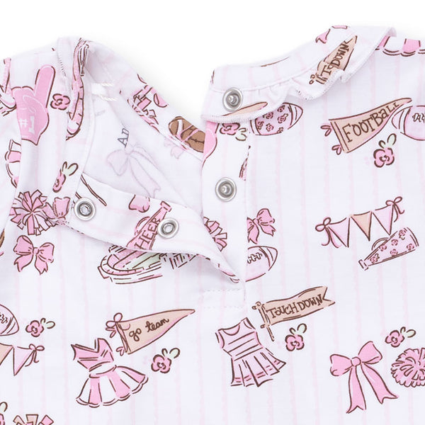 Football Cheer Kimono Gown W/ Ruffle Knotted Hat