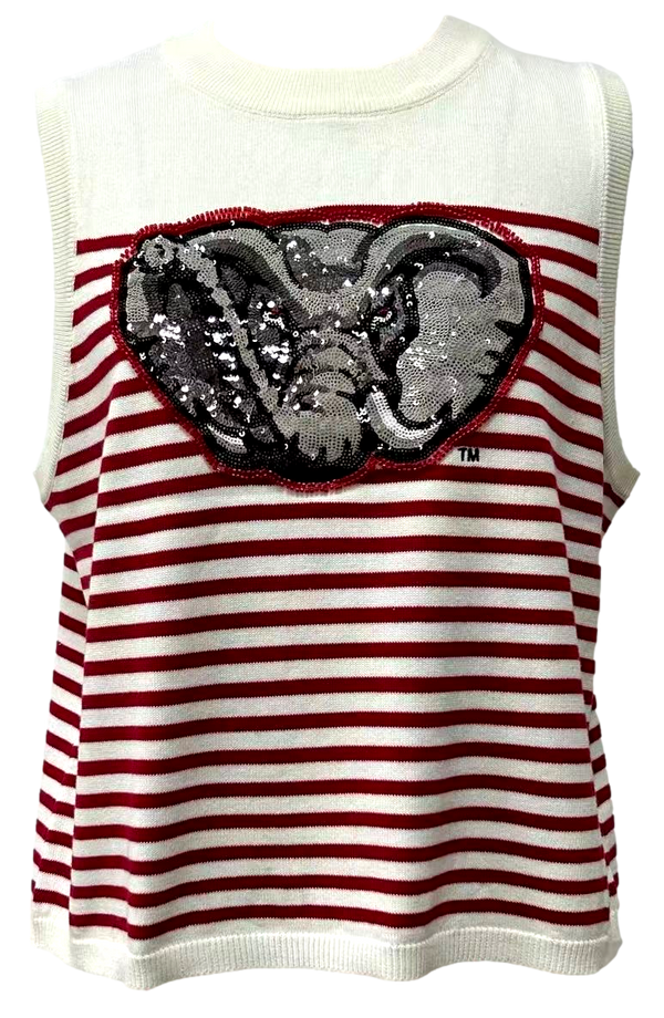 Licensed Bama Mascot Striped Knit Tank