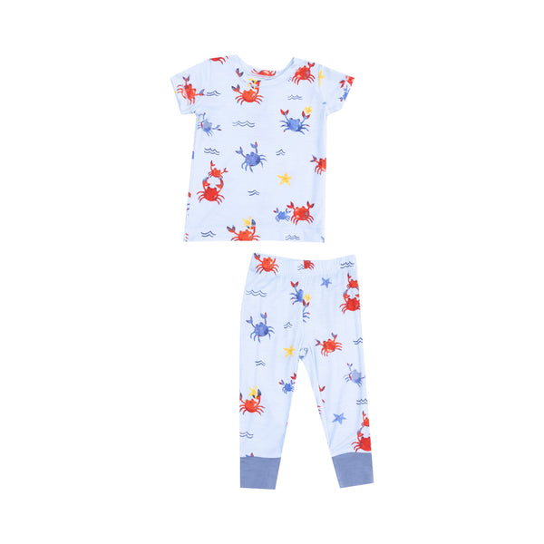Crayon Crabs S/S Loungewear Set- Blue