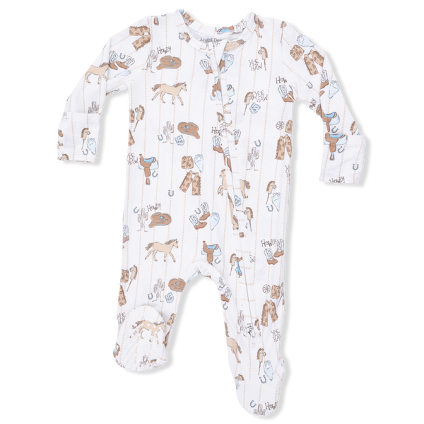 Cowboy Nursery 2 Way Zipper Footie