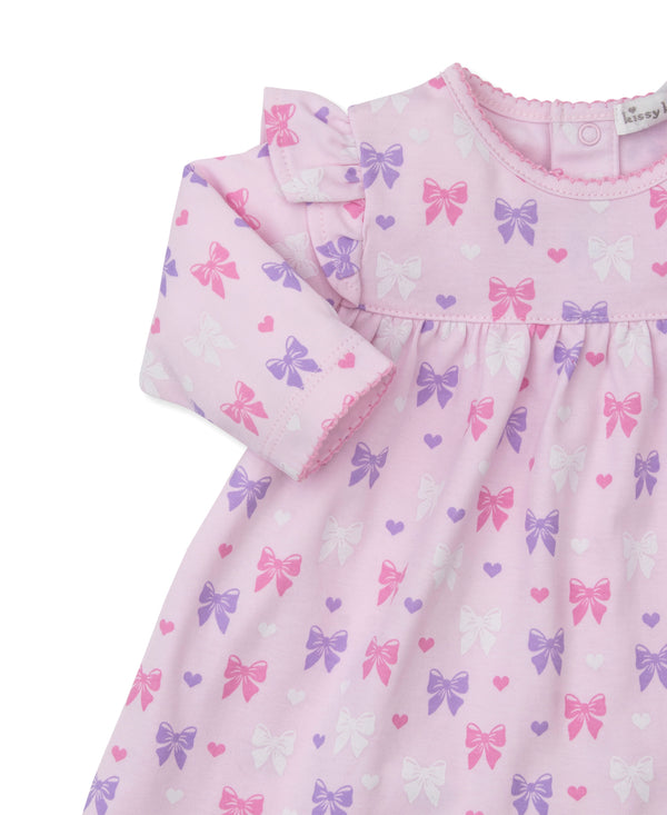 Billowy Bows Dress Set- Multi Pink
