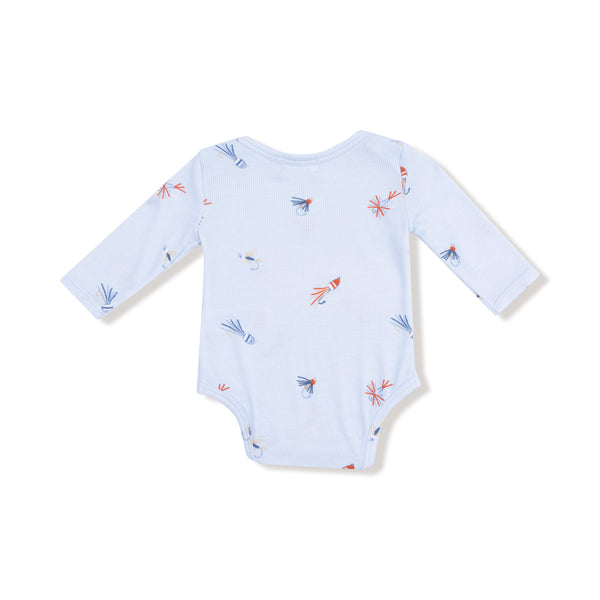 Fly Fishing Lures Bodysuit- Blue