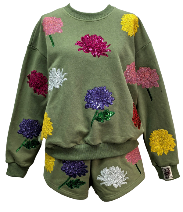 Mossy Green Multi Mums Sweatshirt- (Women's)