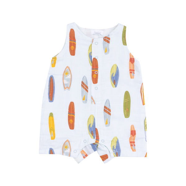 Vintage Surfboards Sleeveless Romper- Blue