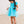 Princess Bow Twirl Dress- Teal Golden Princess