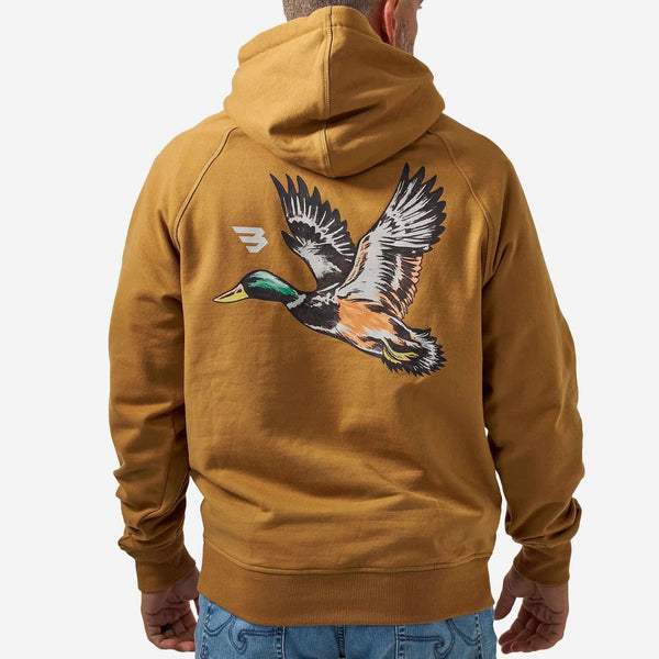 Fleece Hoodie- On The Fly- Light Brown (Men's)