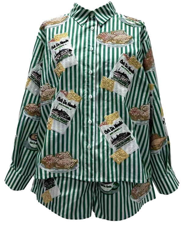 Cafe Du Monde Icon Button Up Top- (Women's)