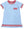 Game Day Dress- Light Blue W/ Red & White Ribbon