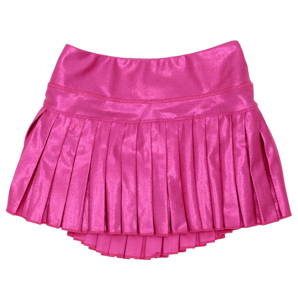 Mini Pleated Skort- Hot Pink Shimmer