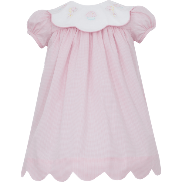 Birthday Dress- Pink Micro Gingham