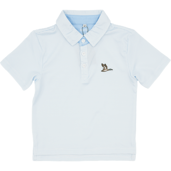 Mallard Polo- Blue/White