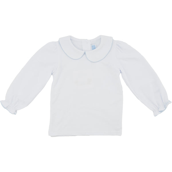 Peter Pan Collar Shirt- Light Blue