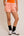 Waist Tie Check Shorts- Orange