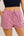 Waist Tie Check Shorts- Red