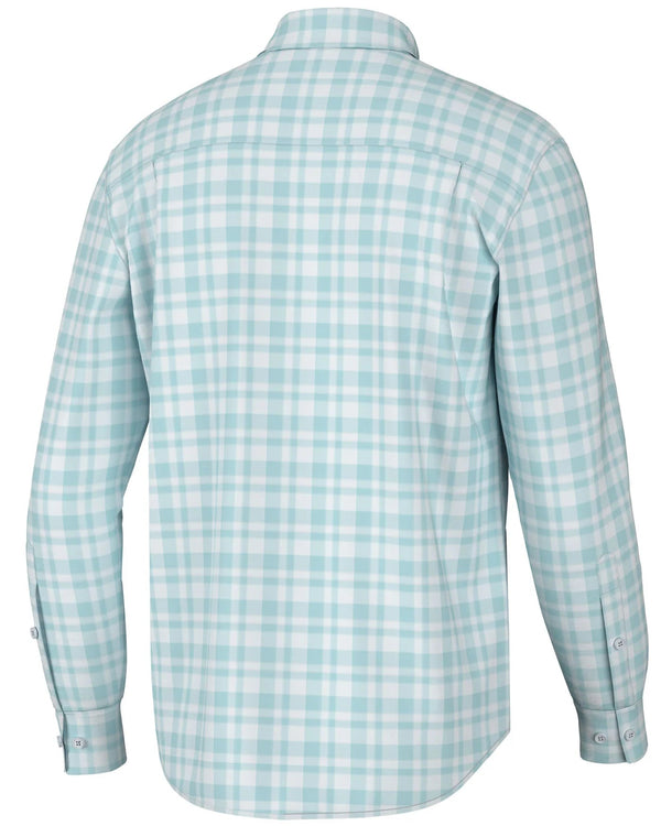 Hadley Luxe Lite Button Down-(Men's) Pool Water/Bermuda Plaid