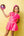 Neon Pink Full Sequin Dress
