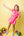 Neon Pink Full Sequin Dress