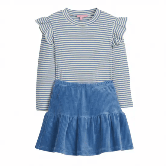 Sally Skort- French Blue Corduroy