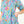 Tassel Tie Floral Striped Tiered Dress- Blue