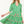 Tassel Puff Sleeve Floral Dress- Green