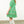 Tassel Puff Sleeve Floral Dress- Green