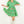 Tassel Puff Sleeve Floral Dress- Green