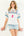 Embroidered Puff Sleeve Floral Top- White