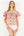 Floral Print Scallop Ruffle Top- Beige
