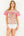 Floral Print Scallop Ruffle Top- Beige